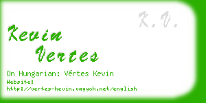 kevin vertes business card