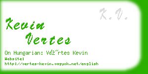 kevin vertes business card